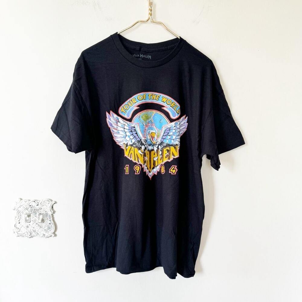 NEW Van Halen 1984 Tour of the World Graphic Band Tee M